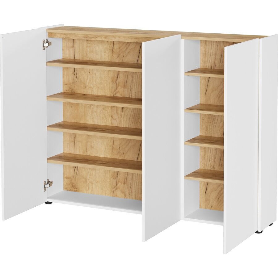 Libbiano Wit / Eiken Multifunctionele Wandkast Libbiano Wit / Eiken Multifunctionele Wandkast