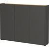 Libbiano Grafiet / Eiken Multifunctionele Wandkast
