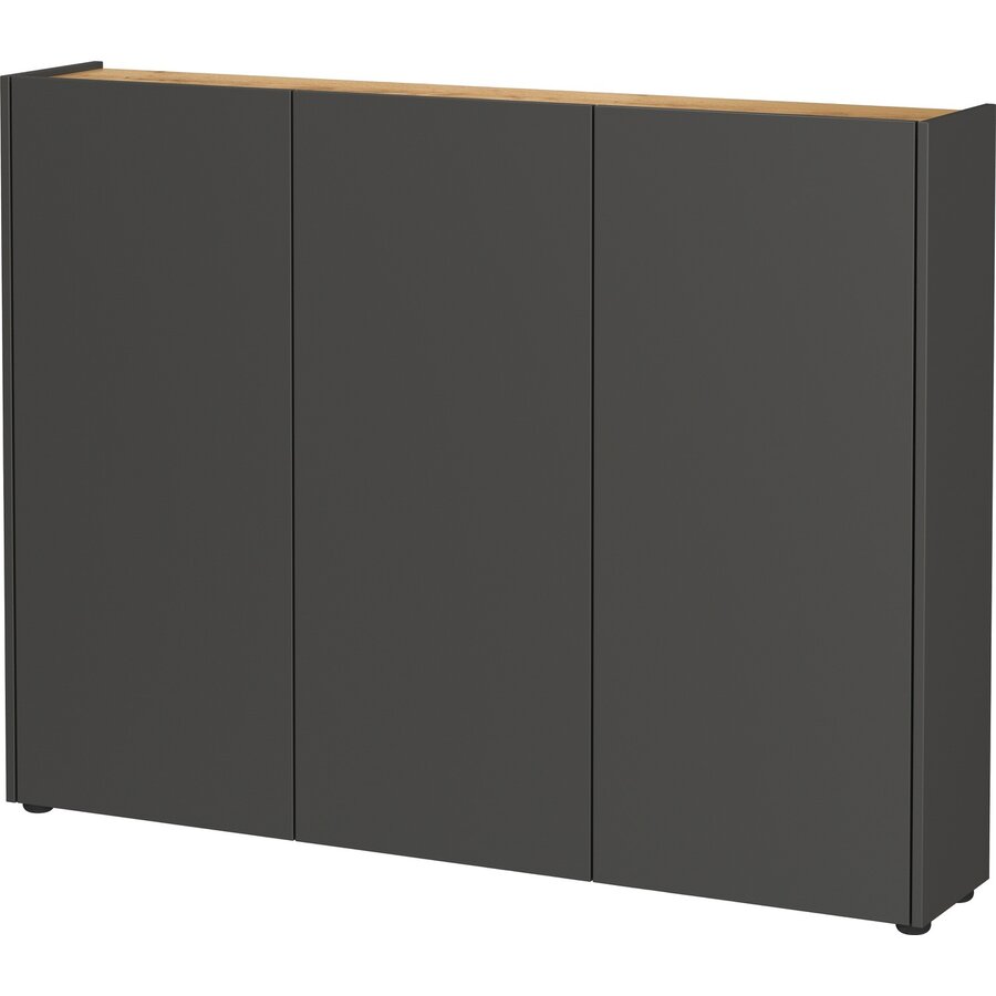 Libbiano Grafiet / Eiken Multifunctionele Wandkast Libbiano Grafiet / Eiken Multifunctionele Wandkast