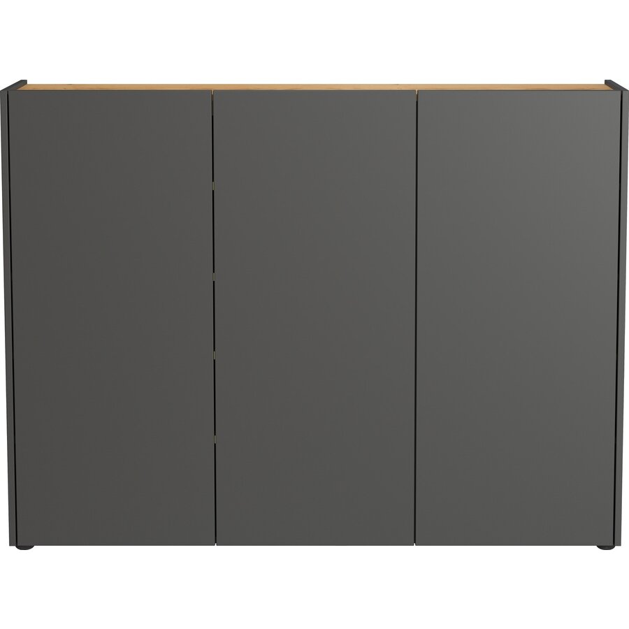 Libbiano Grafiet / Eiken Multifunctionele Wandkast Libbiano Grafiet / Eiken Multifunctionele Wandkast