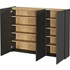 Libbiano Grafiet / Eiken Multifunctionele Wandkast