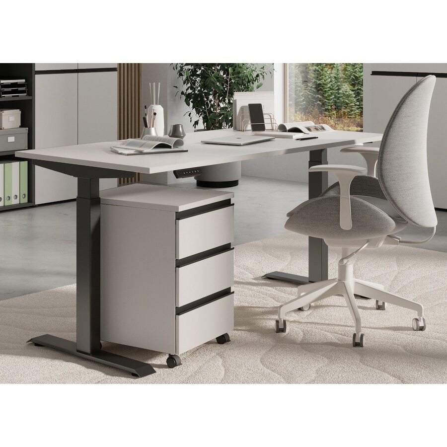 Bedano Cashmere Elektrische Zit Sta Bureautafel 180 cm