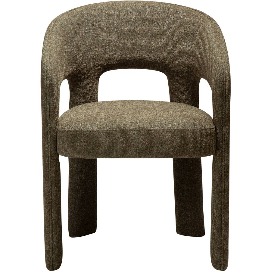 Splendor Oljifgroen Bouclé Eetkamerstoel