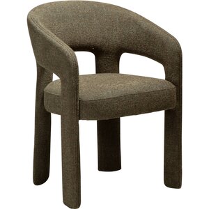 Dan Form Splendor Oljifgroen Bouclé Eetkamerstoel Dan Form Splendor Oljifgroen Bouclé Eetkamerstoel