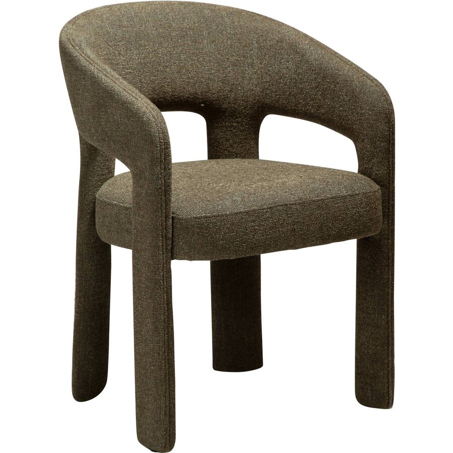 Splendor Oljifgroen Bouclé Eetkamerstoel