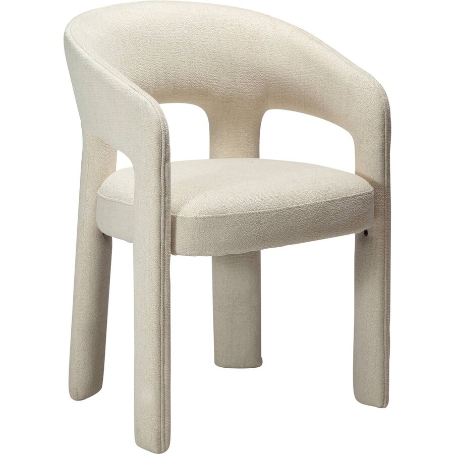 Splendor Beige Bouclé Eetkamerstoel