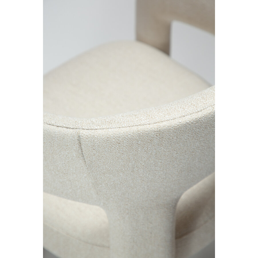 Splendor Beige Bouclé Eetkamerstoel