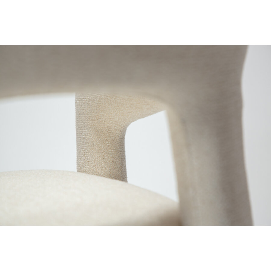 Splendor Beige Bouclé Eetkamerstoel