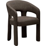 Dan Form Splendor Bruin Bouclé Eetkamerstoel Dan Form Splendor Bruin Bouclé Eetkamerstoel