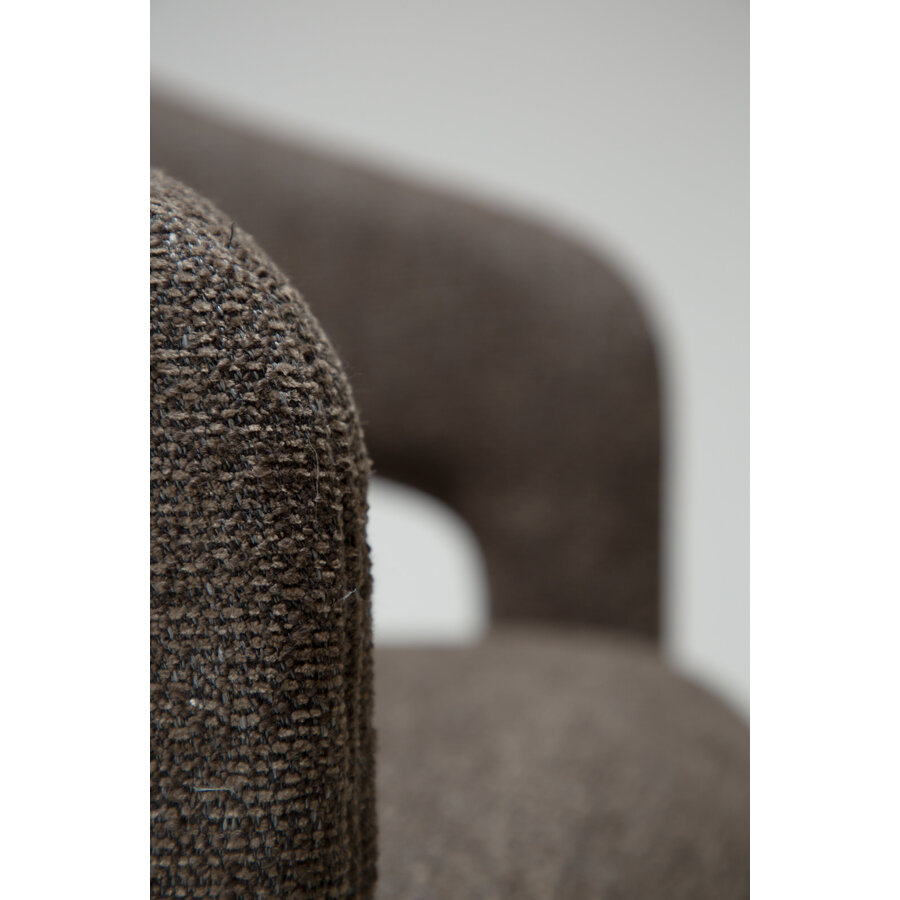 Splendor Bruin Bouclé Eetkamerstoel Splendor Bruin Bouclé Eetkamerstoel