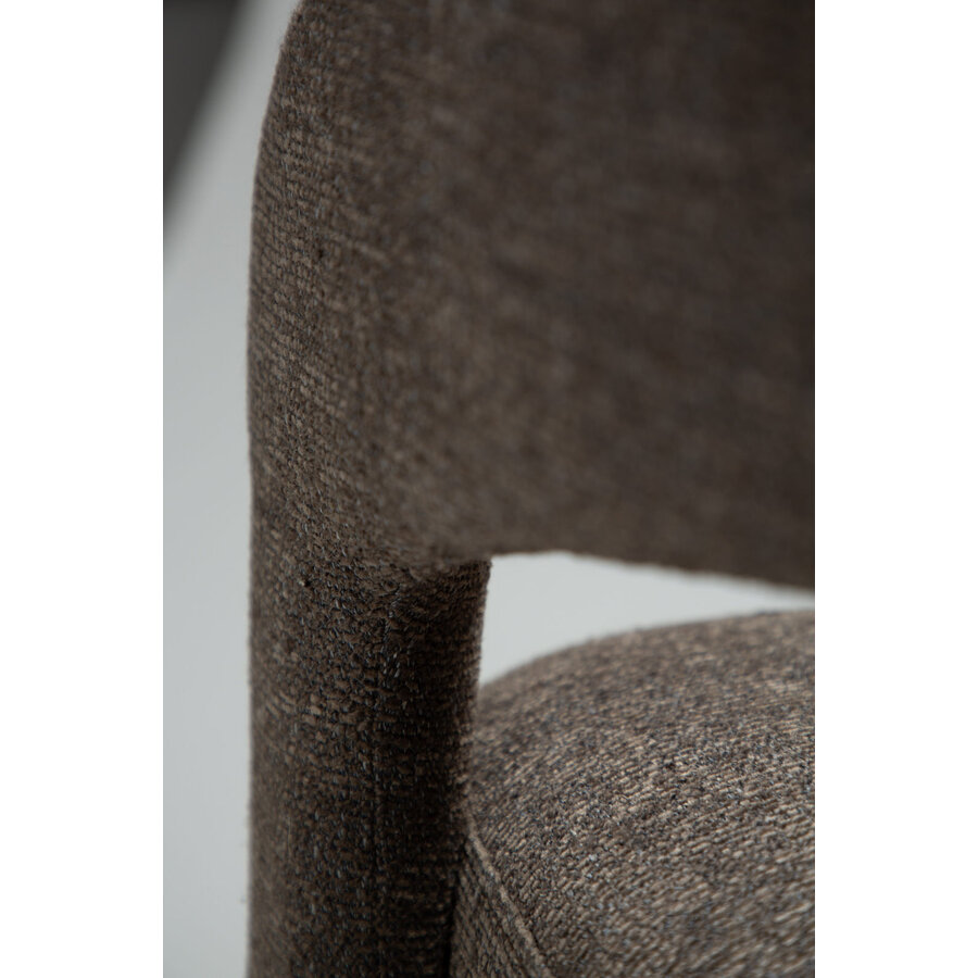 Splendor Bruin Bouclé Eetkamerstoel Splendor Bruin Bouclé Eetkamerstoel