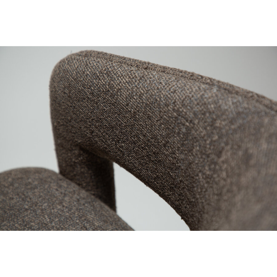 Splendor Bruin Bouclé Eetkamerstoel Splendor Bruin Bouclé Eetkamerstoel