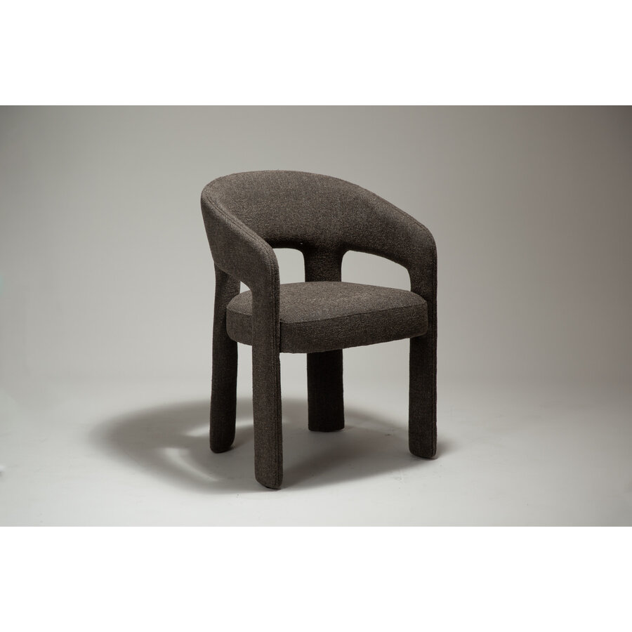 Splendor Bruin Bouclé Eetkamerstoel Splendor Bruin Bouclé Eetkamerstoel