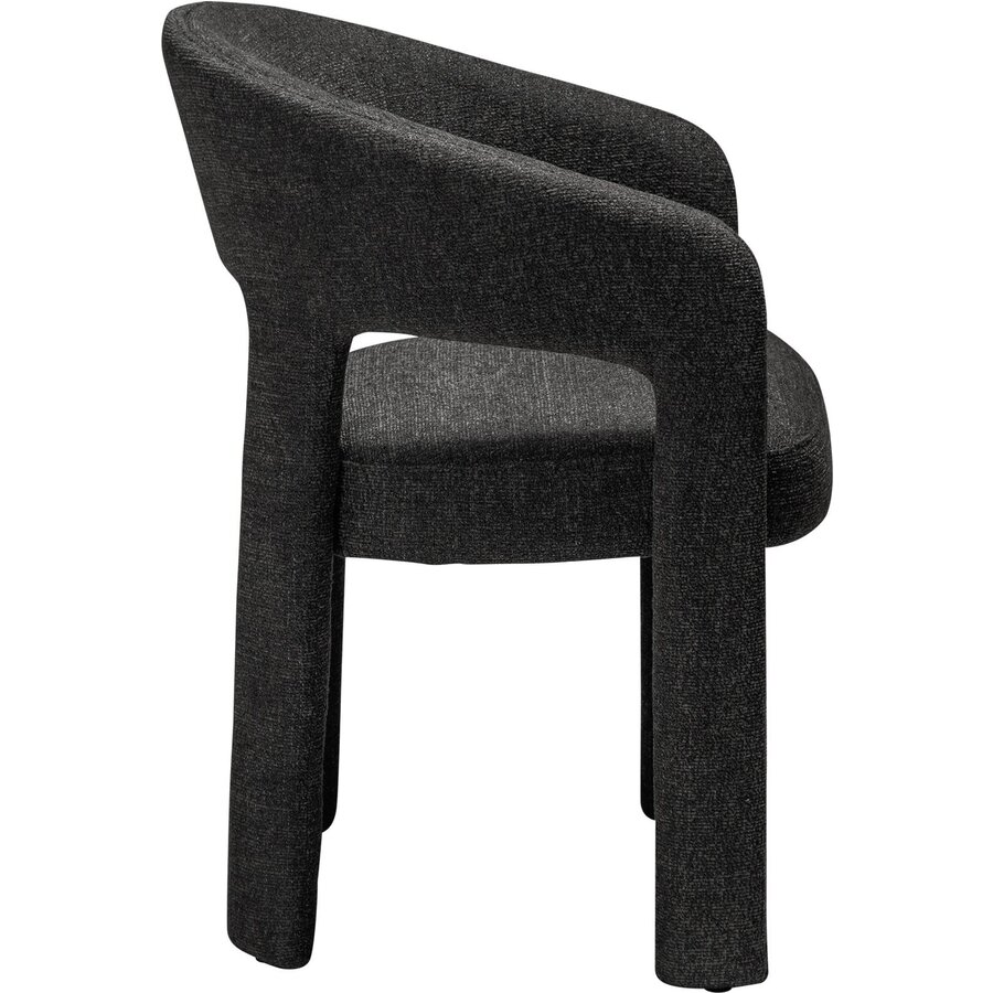 Splendor Zwart Bouclé Eetkamerstoel