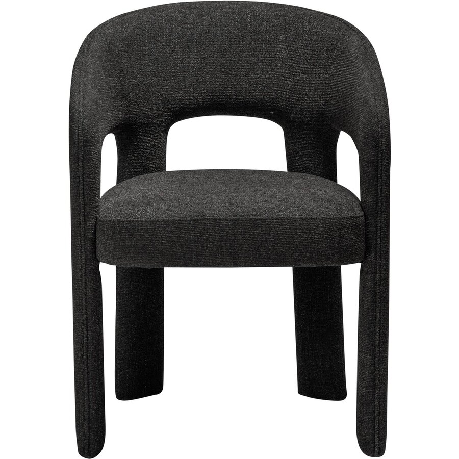 Splendor Zwart Bouclé Eetkamerstoel