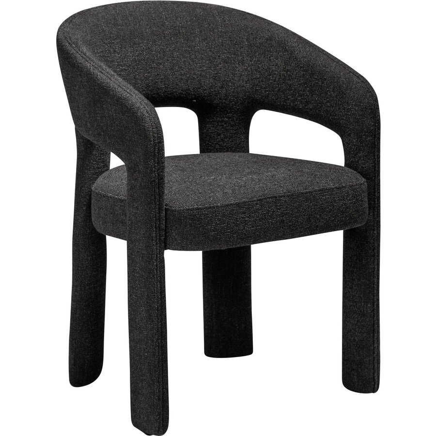 Splendor Zwart Bouclé Eetkamerstoel