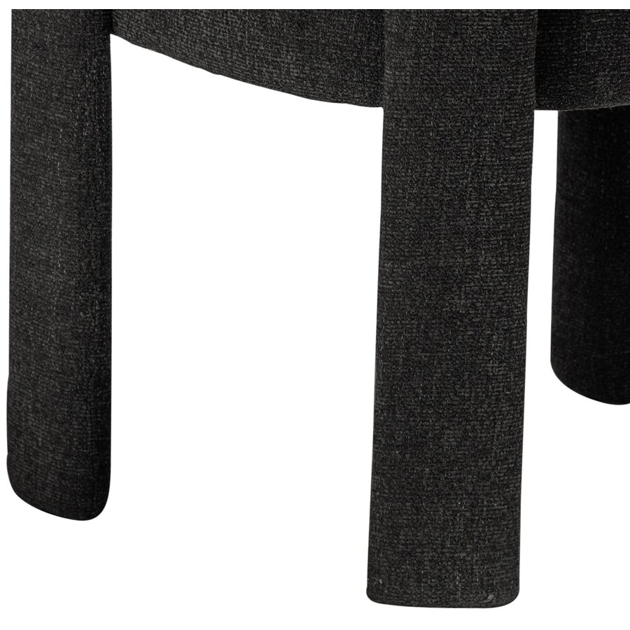 Splendor Zwart Bouclé Eetkamerstoel