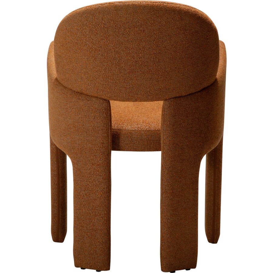 Aole Pompoen Bouclé Eetkamerstoel Aole Pompoen Bouclé Eetkamerstoel