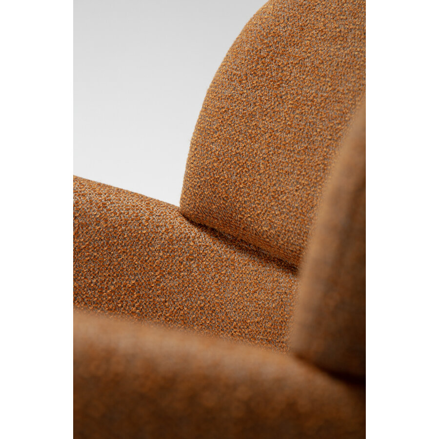 Aole Pompoen Bouclé Eetkamerstoel Aole Pompoen Bouclé Eetkamerstoel