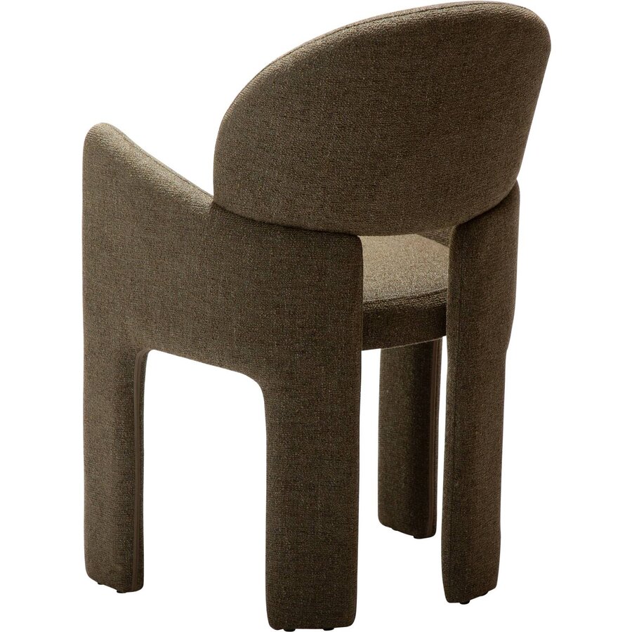 Aole Oljifgroen Bouclé Eetkamerstoel Aole Oljifgroen Bouclé Eetkamerstoel