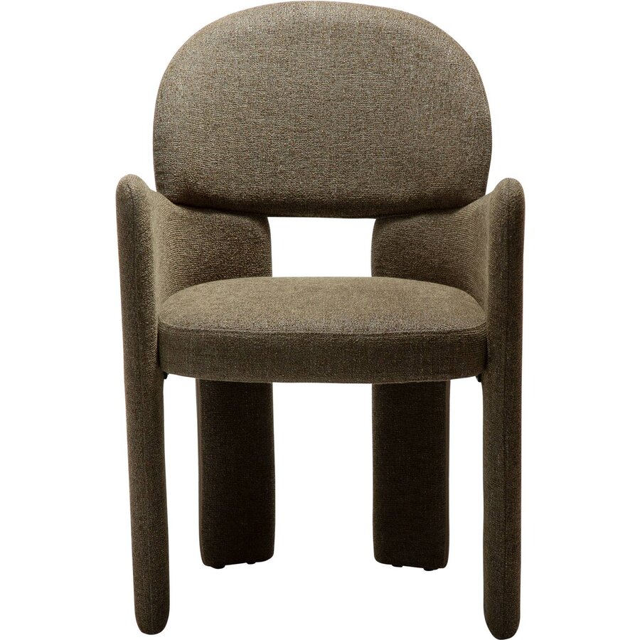 Aole Oljifgroen Bouclé Eetkamerstoel Aole Oljifgroen Bouclé Eetkamerstoel