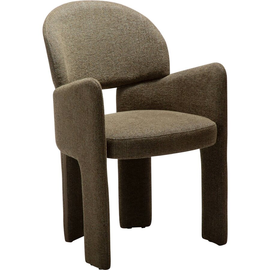 Aole Oljifgroen Bouclé Eetkamerstoel Aole Oljifgroen Bouclé Eetkamerstoel