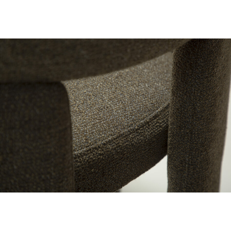 Aole Oljifgroen Bouclé Eetkamerstoel Aole Oljifgroen Bouclé Eetkamerstoel