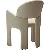 Aole Beige Bouclé Eetkamerstoel