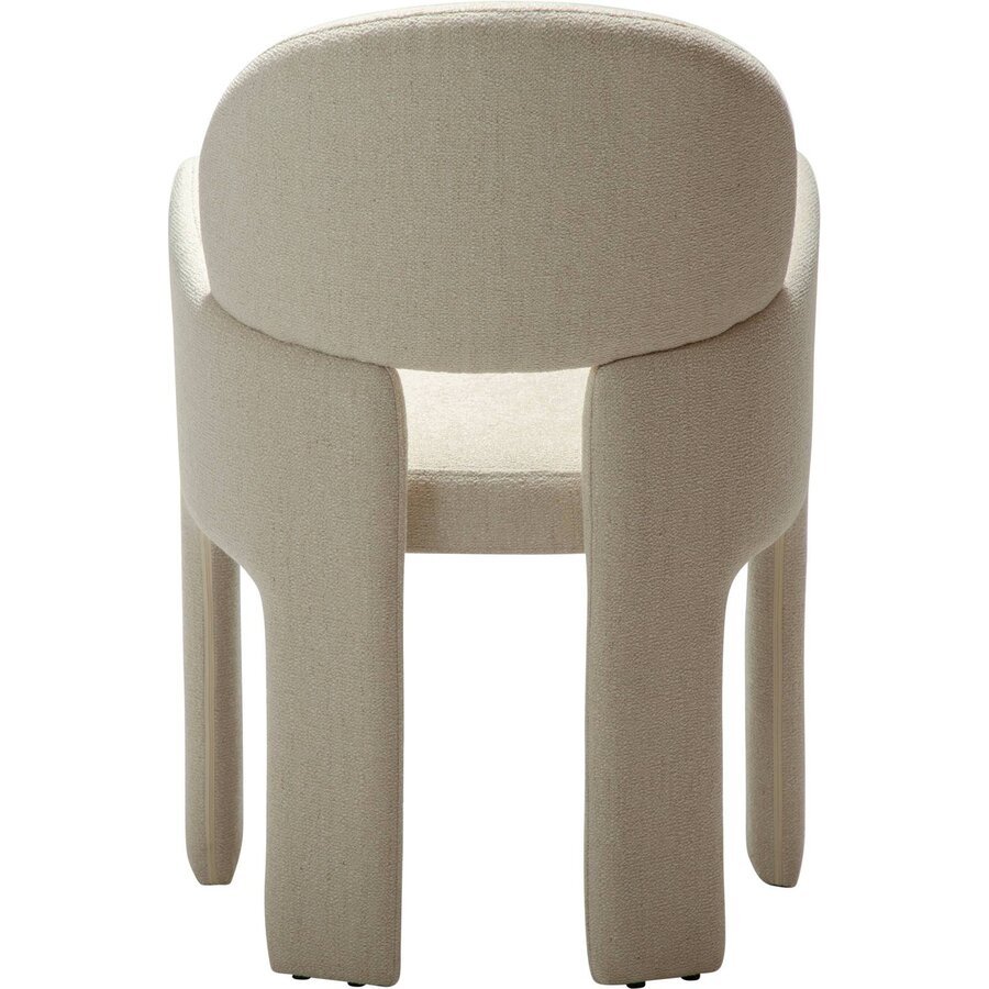 Aole Beige Bouclé Eetkamerstoel Aole Beige Bouclé Eetkamerstoel