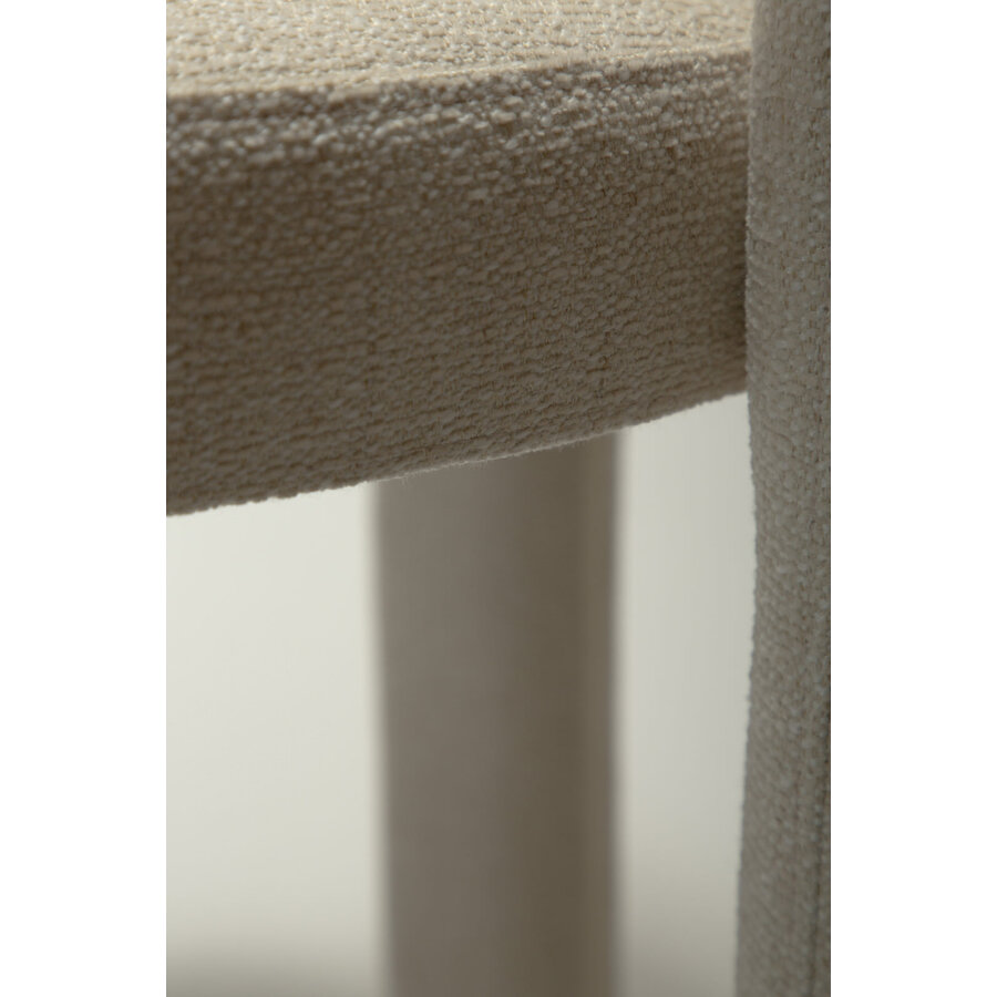 Aole Beige Bouclé Eetkamerstoel Aole Beige Bouclé Eetkamerstoel