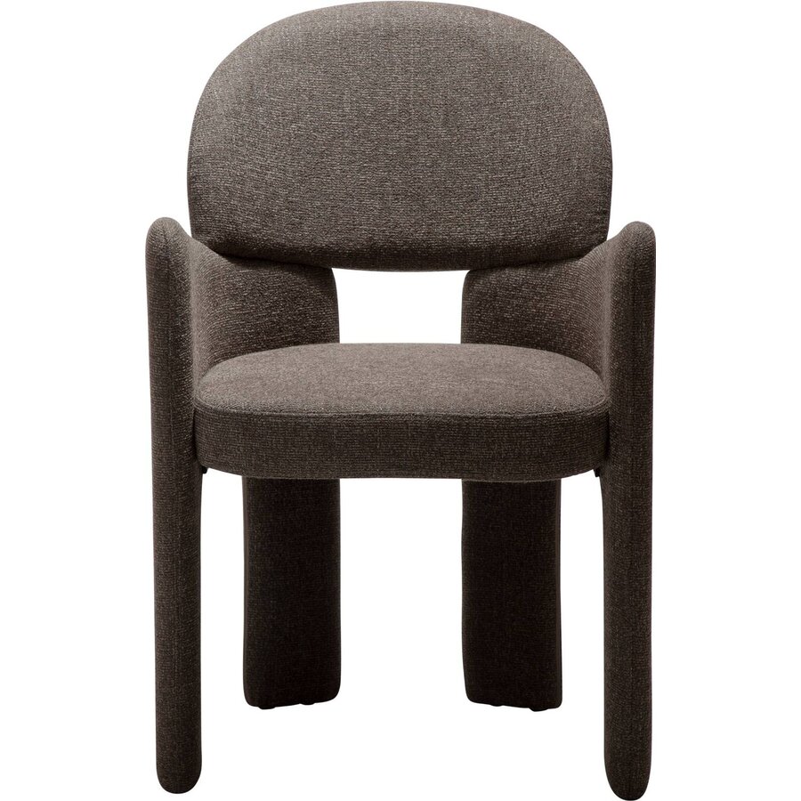 Aole Bruin Bouclé Eetkamerstoel