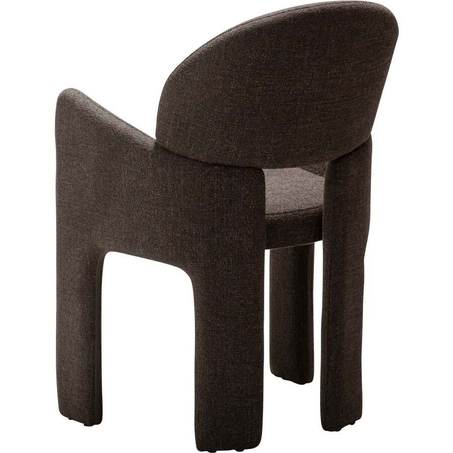 Aole Bruin Bouclé Eetkamerstoel