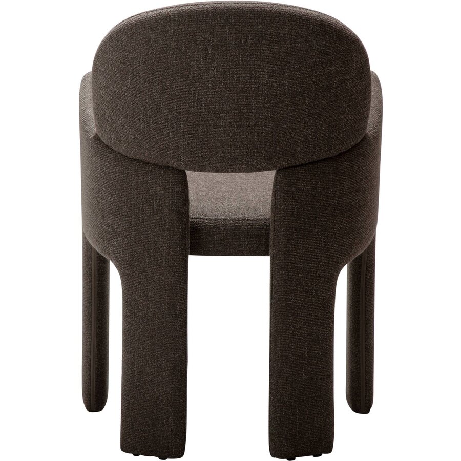 Aole Bruin Bouclé Eetkamerstoel