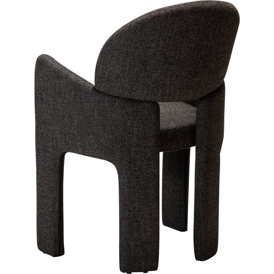 Aole Zwart Bouclé Eetkamerstoel Aole Zwart Bouclé Eetkamerstoel