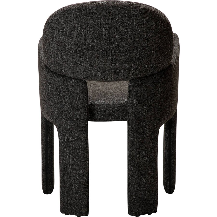 Aole Zwart Bouclé Eetkamerstoel Aole Zwart Bouclé Eetkamerstoel