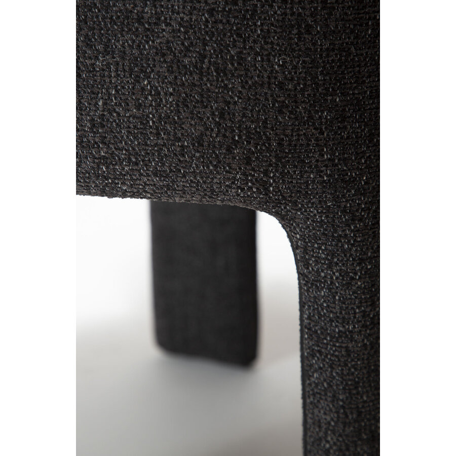 Aole Zwart Bouclé Eetkamerstoel Aole Zwart Bouclé Eetkamerstoel