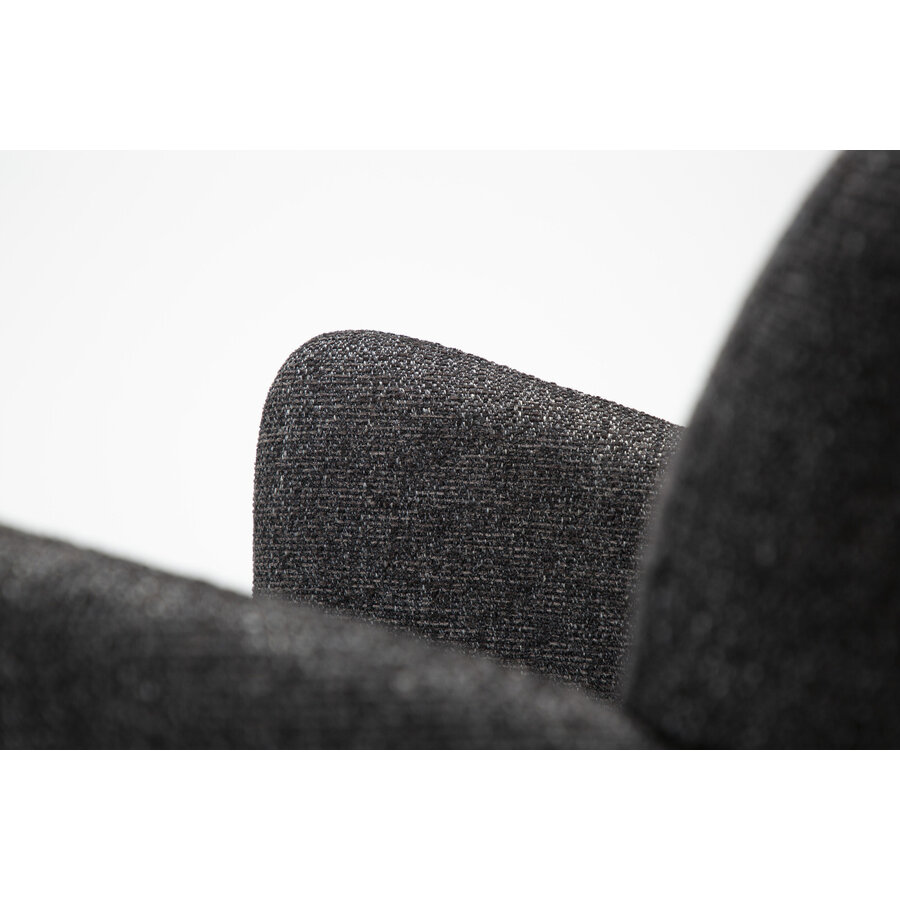 Aole Zwart Bouclé Eetkamerstoel Aole Zwart Bouclé Eetkamerstoel