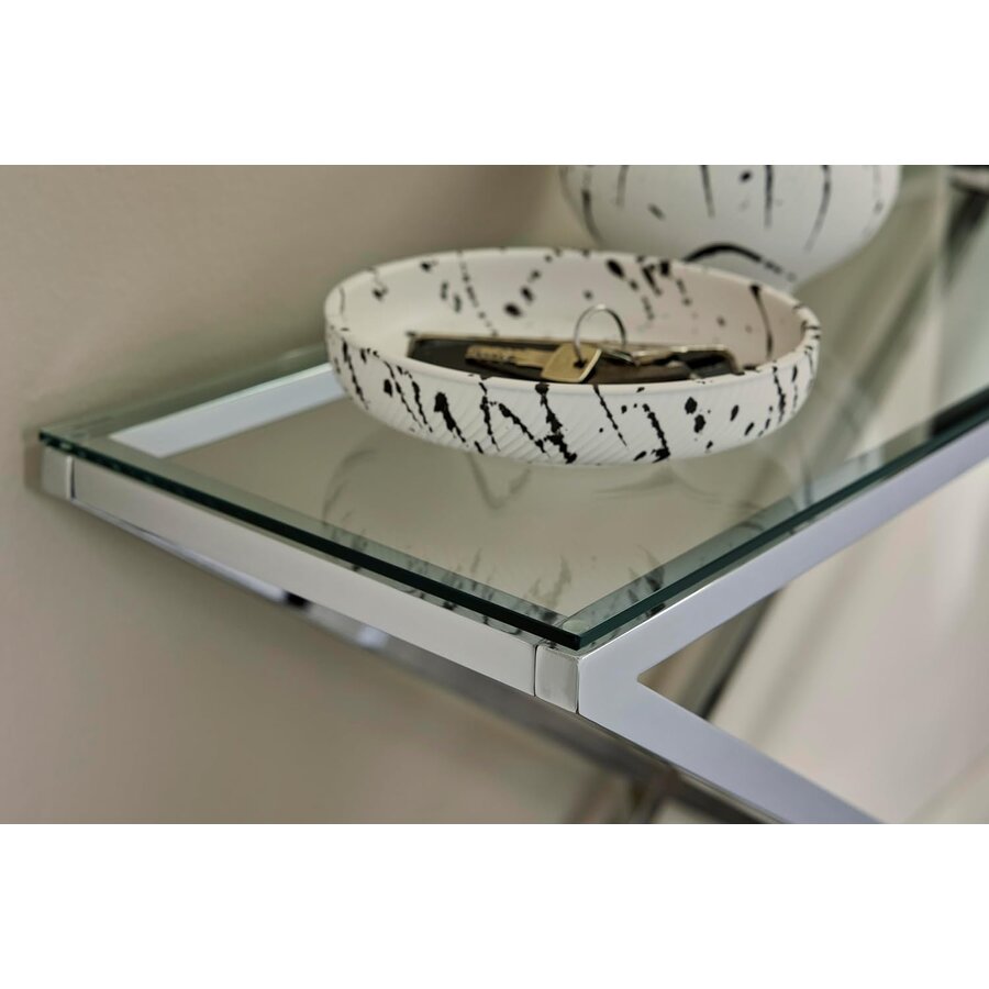 Xtra Glas / Chroom Sidetable