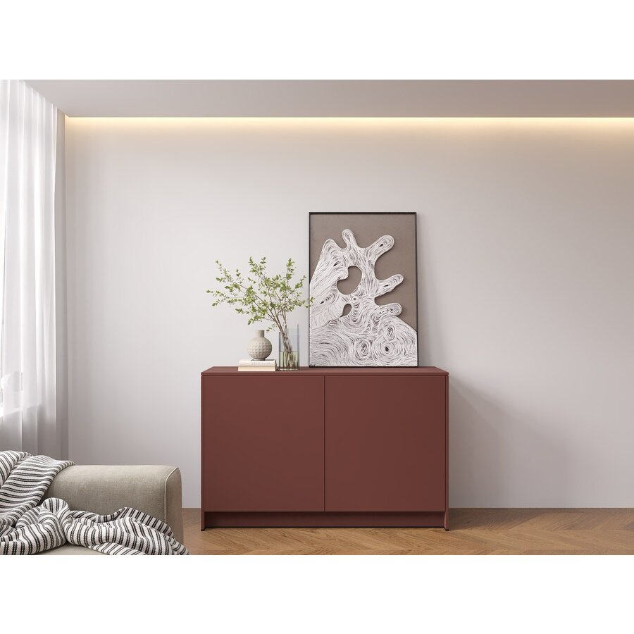 Elva Pastell Oxydrood Dressoir 123 cm Elva Pastell Oxydrood Dressoir 123 cm