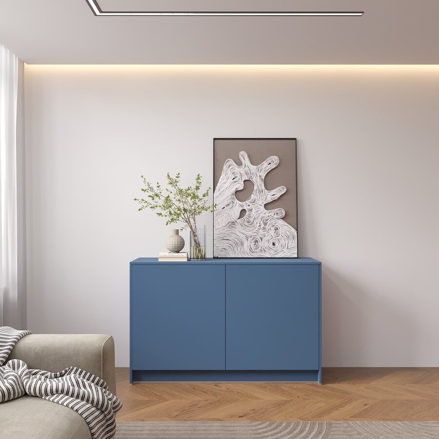 Elva Turin Rookblauw Dressoir 123 cm