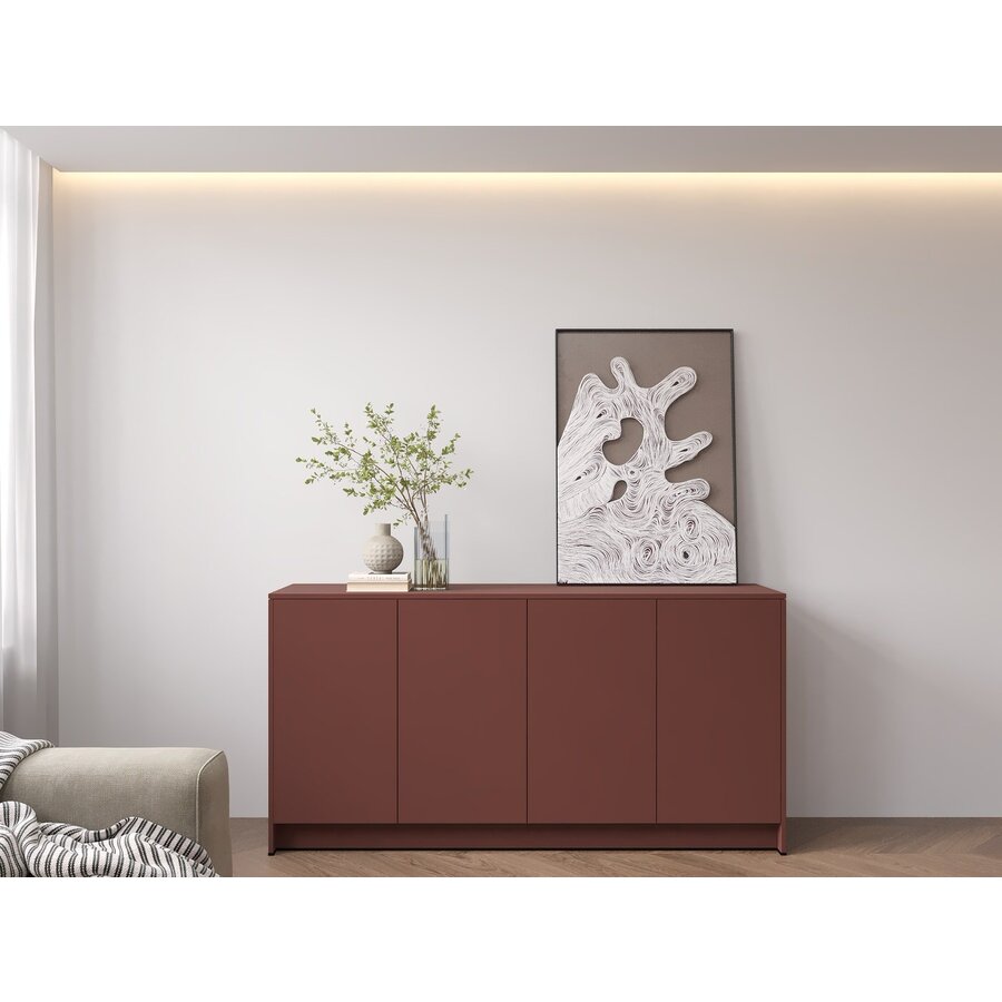 Elva Pastell Oxydrood Dressoir 163 cm