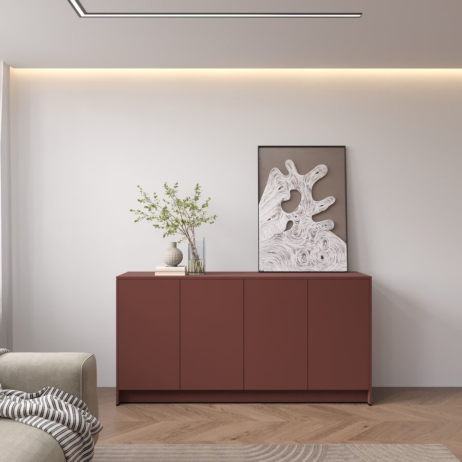 Elva Pastell Oxydrood Dressoir 163 cm