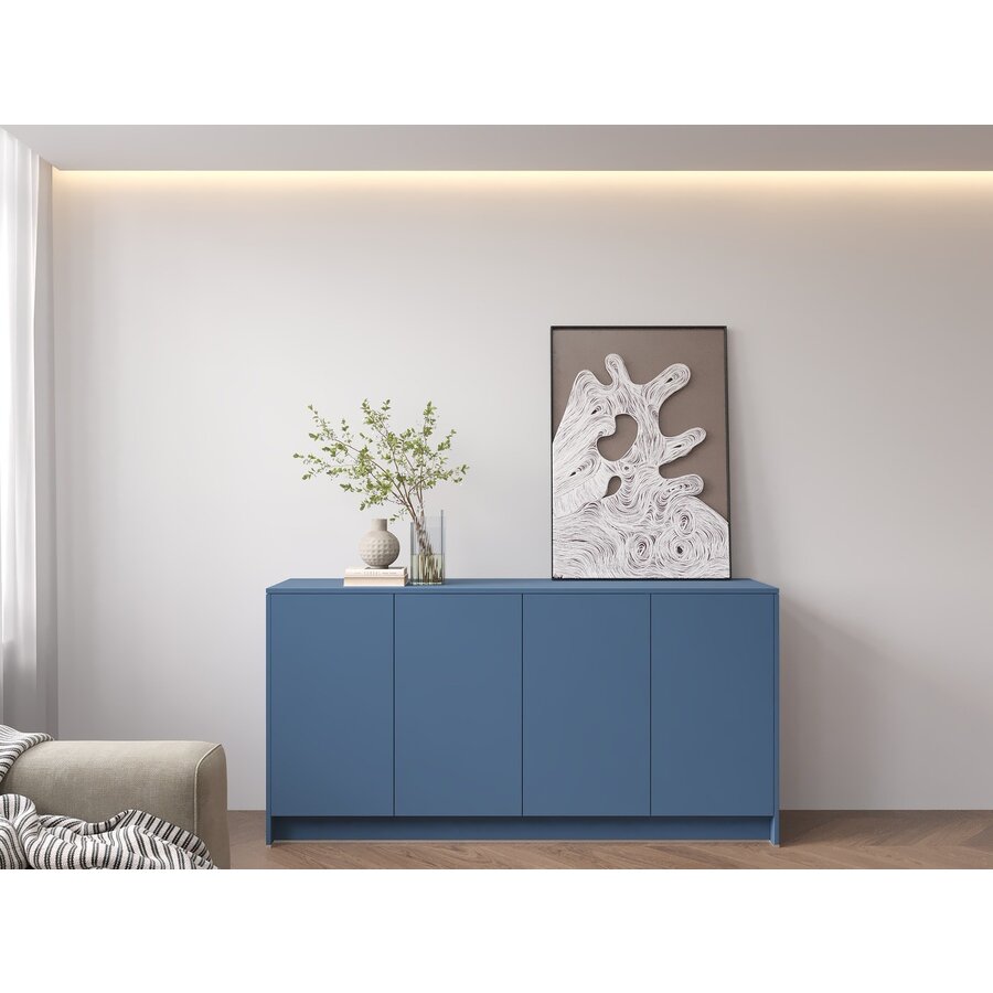 Elva Turin Rookblauw Dressoir 163 cm