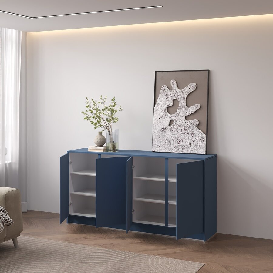 Elva Turin Rookblauw Dressoir 163 cm