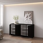 Artego Design Elva Turin 163 cm Dressoir Zwart Artego Design Elva Turin 163 cm Dressoir Zwart