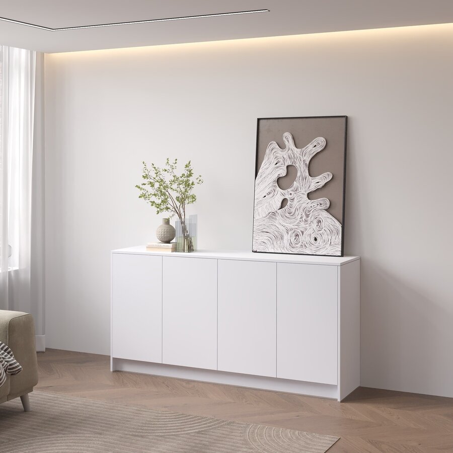 Elva Alpine Wit 163 cm Dressoir Elva Alpine Wit 163 cm Dressoir