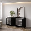 Elva Turin 183 cm Dressoir Zwart Elva Turin 183 cm Dressoir Zwart