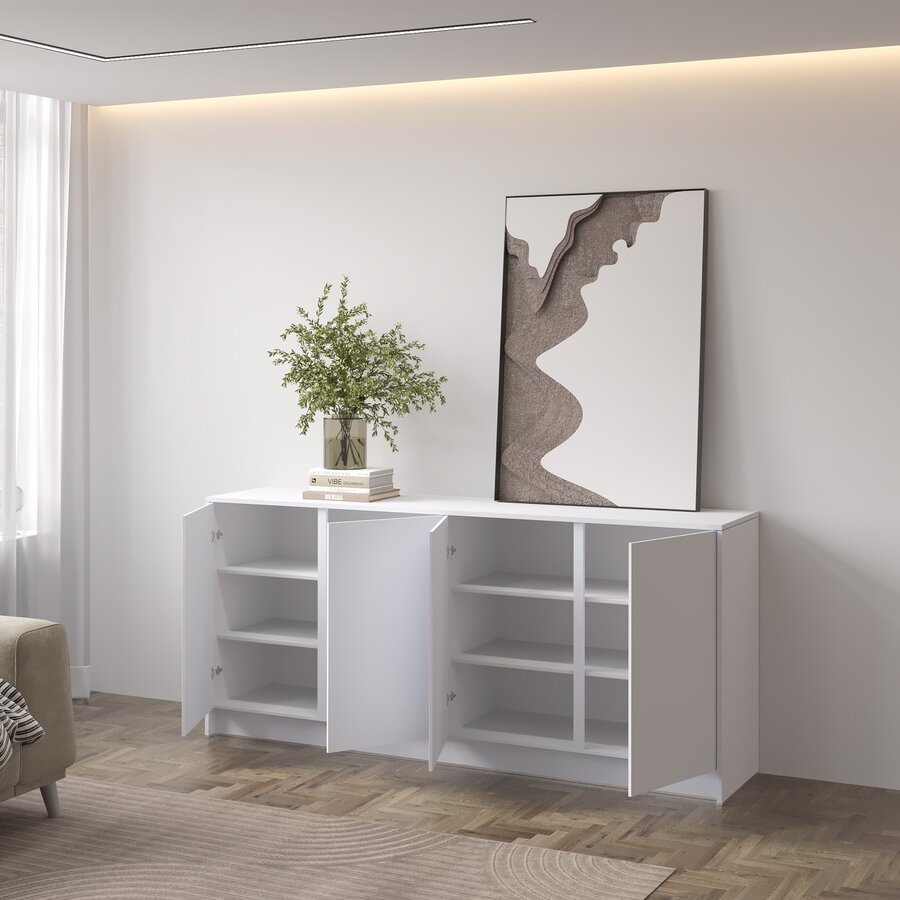 Elva Alpine Wit 183 cm Dressoir Elva Alpine Wit 183 cm Dressoir