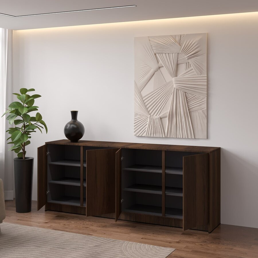 Elva Trentino Walnoot Dressoir 203 cm