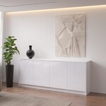 Artego Design Elva Hoogglans Alpine Wit 203 cm Dressoir